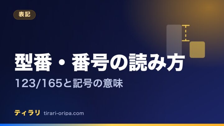 ポケモンカードのコレクションナンバーや型番、レアリティ記号の読み方を説明する記事のアイキャッチ画像。右にチェックの図形。